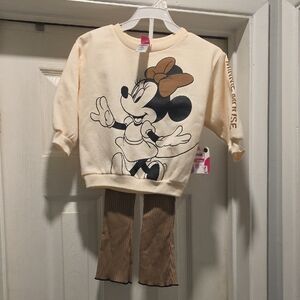 Disney Minnie Mouse Kids Matching Set - Cream and Brown
